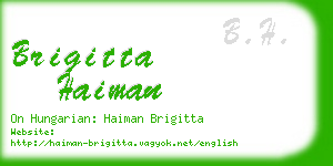 brigitta haiman business card